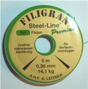 Leitner Filigran Steel-Line, 7X7, braun, 5 m Spule, 24,8 KG