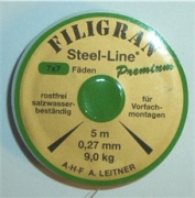 Leitner Filigran Steel-Line, 7X7, braun, 5 m Spule, 9 KG