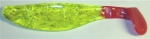Kopyto, 10,5 cm, chartreuse-glitter mit rotem Schwanz