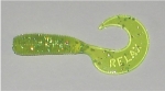 Twister, 4,5 cm, chartreuse-transparent-glitter